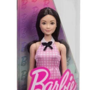 Barbie 12.7" Fashionistas Doll#224 Black Hair Pink Gingham Dress